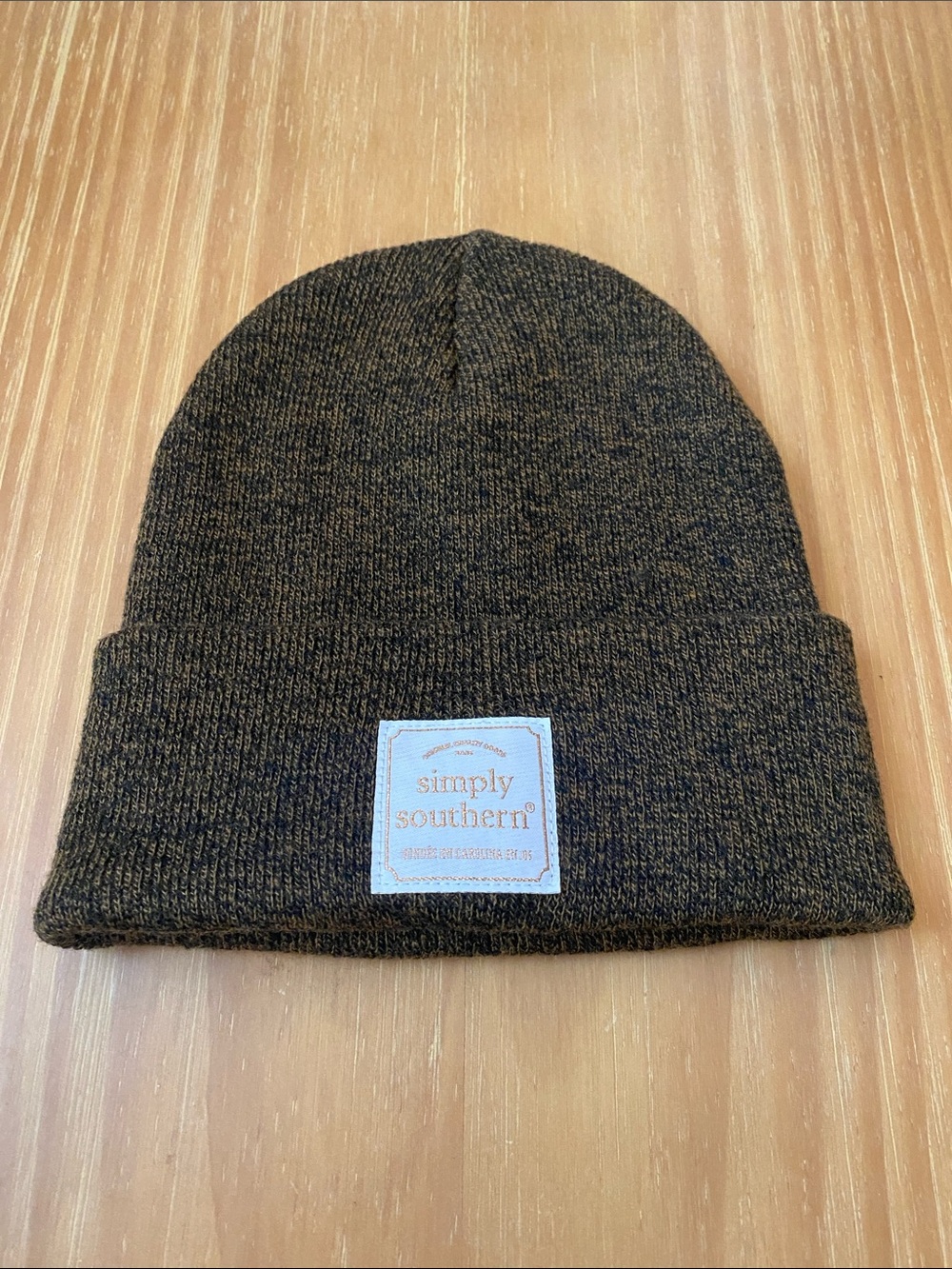 Simply Southern Heathered Brown Knit Beanie OS